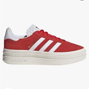 Adidas Gazelle Bold Red & White Sneakers